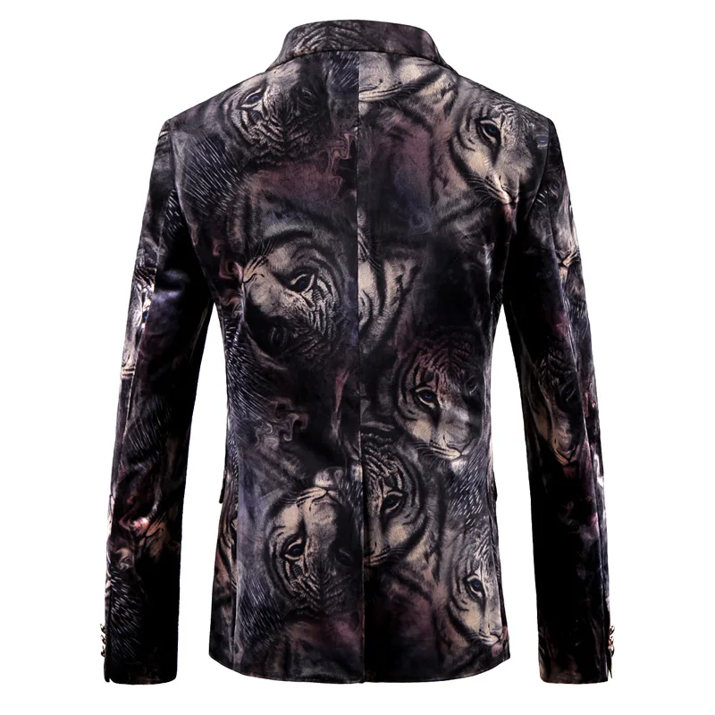 Бренд дизайн 2019 новейший мужской модный Принт блейзер плюс размер хип хоп