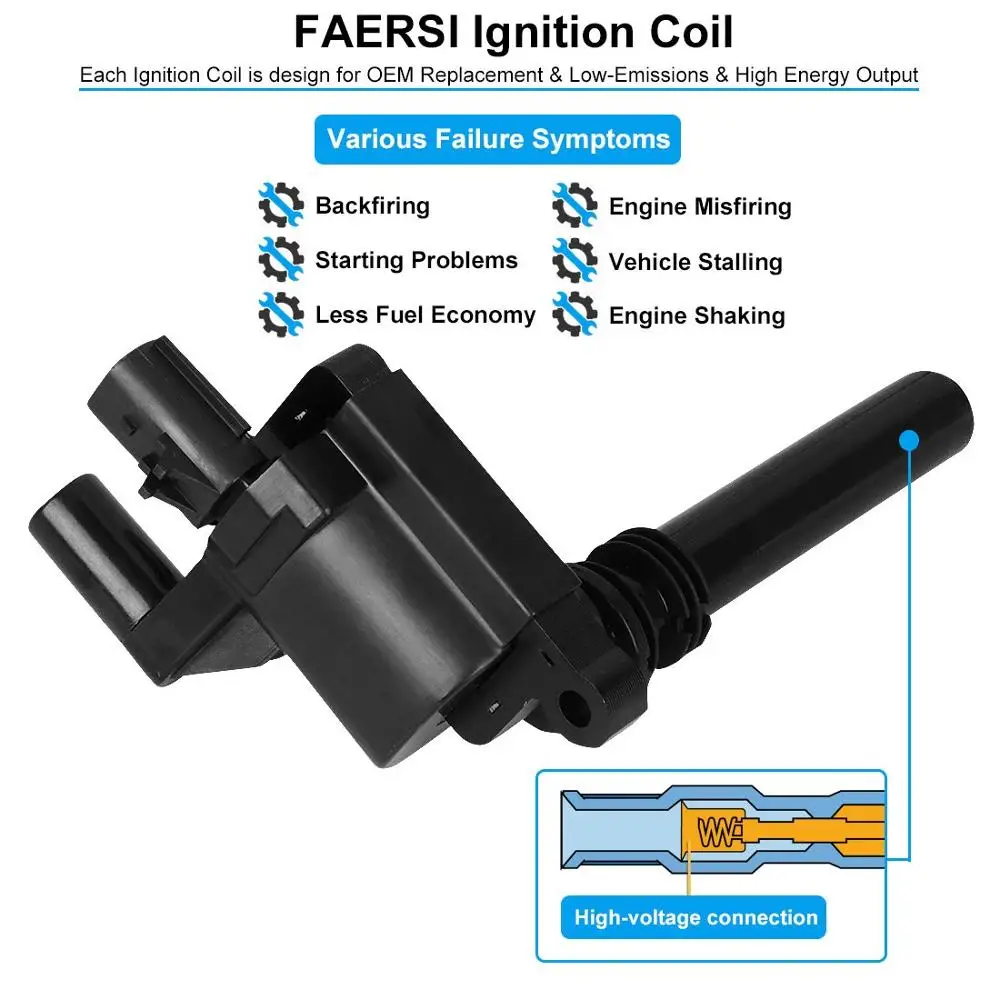 8 шт. катушка зажигания 56028394AB для Jeep Grand Cherokee 5.7L V8 Hemi-2005 Chrysler 300 04-05 Dodge Durango 2005 Magnum 03-05