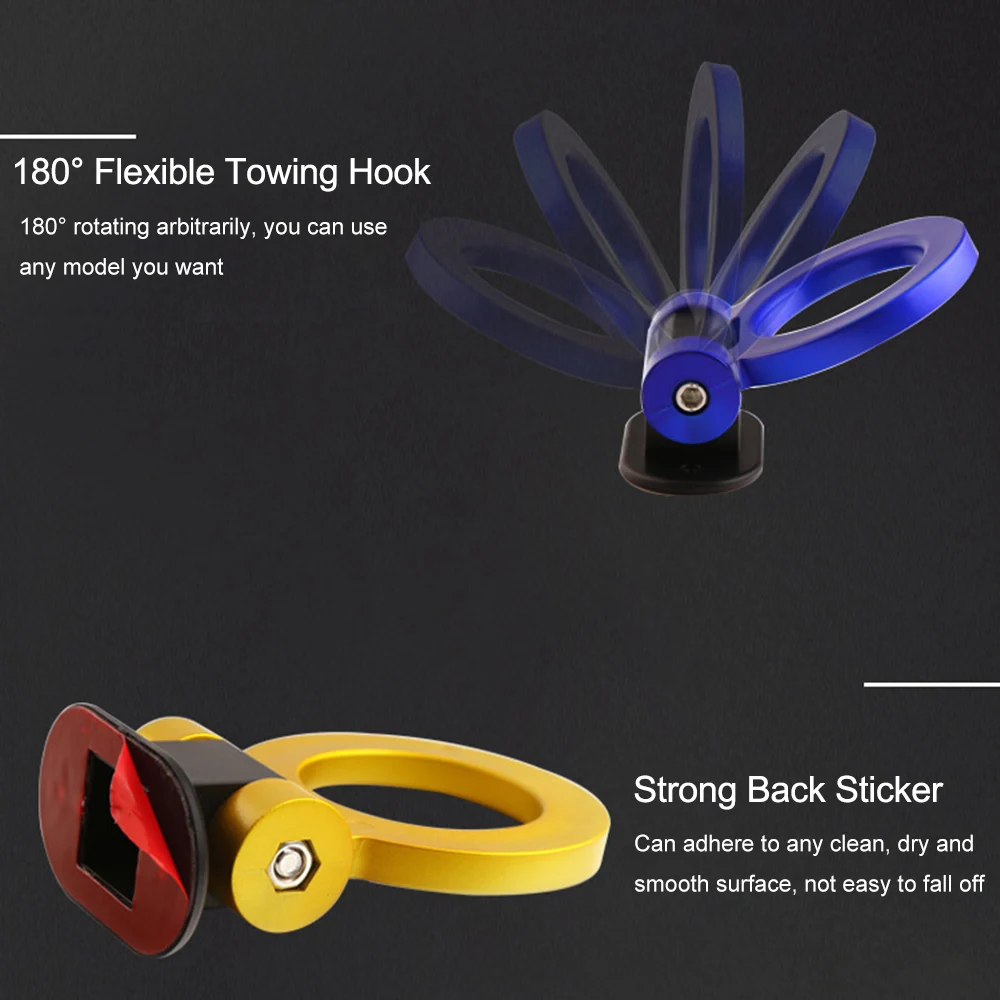 ABS Car Styling Trailer Hooks Sticker Decoration Auto Rear Front Simulation Racing Ring Vehicle Towing Hook | Автомобили и