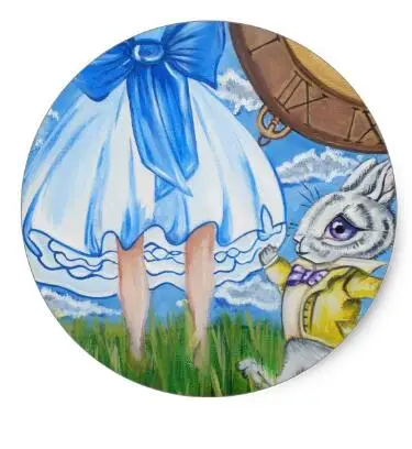 

1,5 дюйма Alice & W. Наклейки кроликов