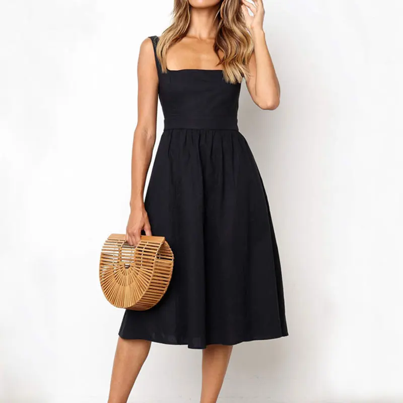 2019 летнее платье миди вечерние женское сексуальное с открытой спиной элегантное