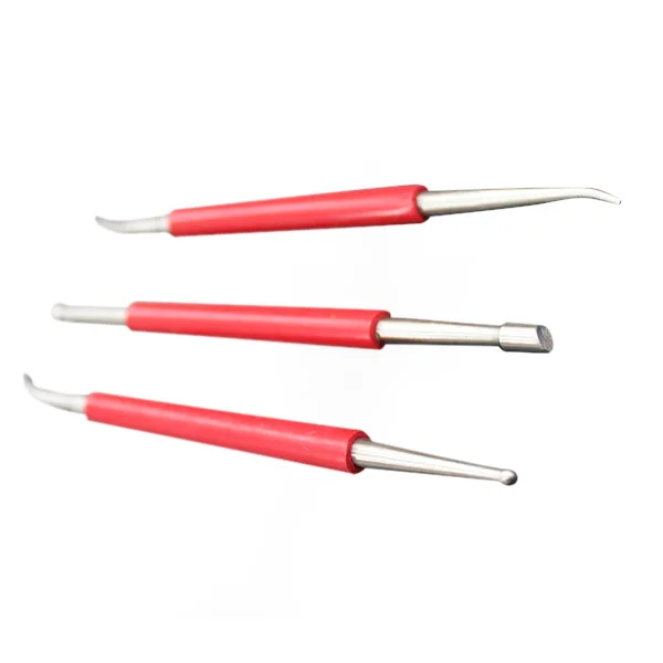 3 шт. Двойные головки красная сталь Керамика Глина стержень скульптура