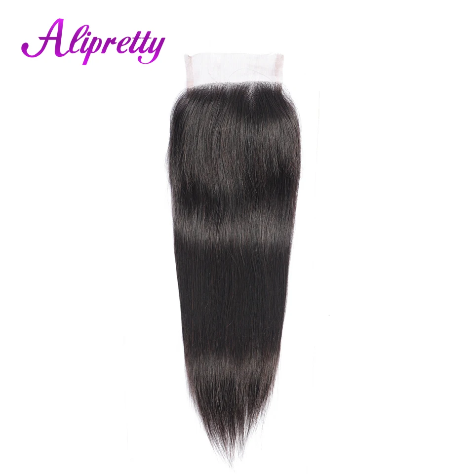 Alipretty индийские прямые волосы с закрытием 100% пучок человеческих волос сделки