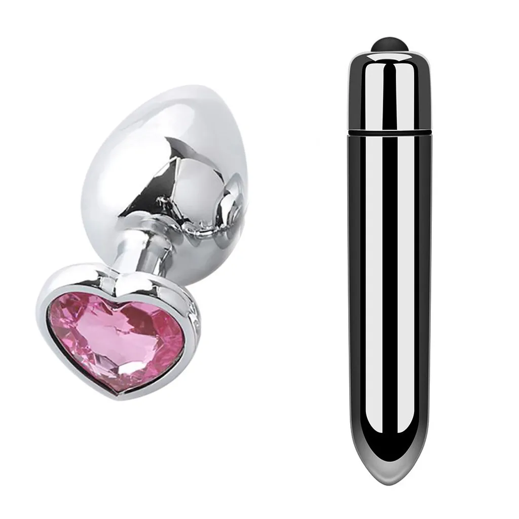 Ювелирные изделия Сердце база Анальная пробка 10 скоростей фаллоимитатор