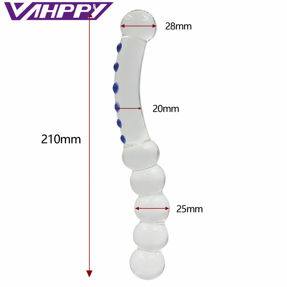 glass dildo artificial penis dick crystal anal bead butt plug prostate massage masturbate Sex toy for adult women men gay |