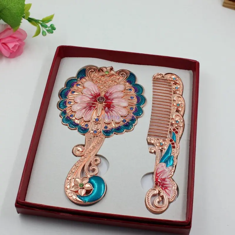 Новые свадебные подарки на день рождения косметическое зеркало и расчетёска в