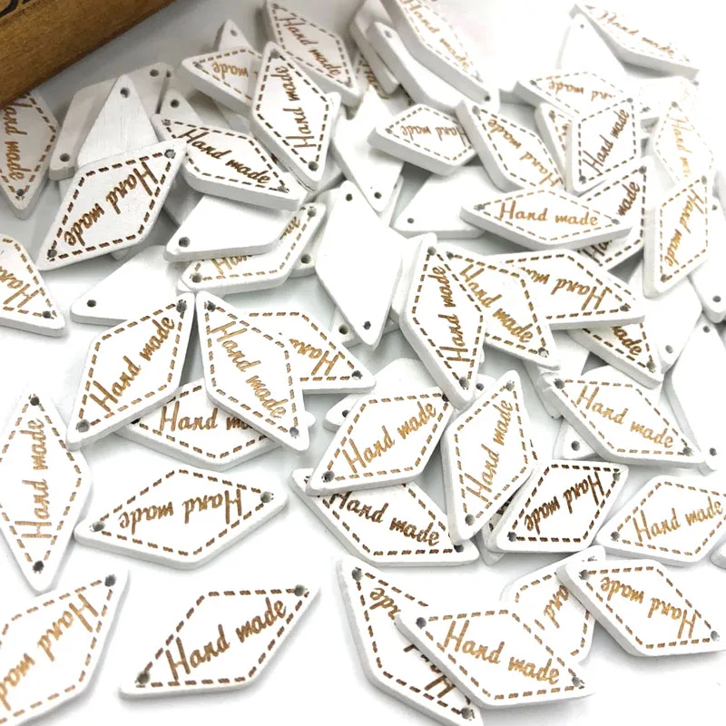 100 шт. смешанные белые деревянные пуговицы ручной работы шитье ремесло Детские представления WB367