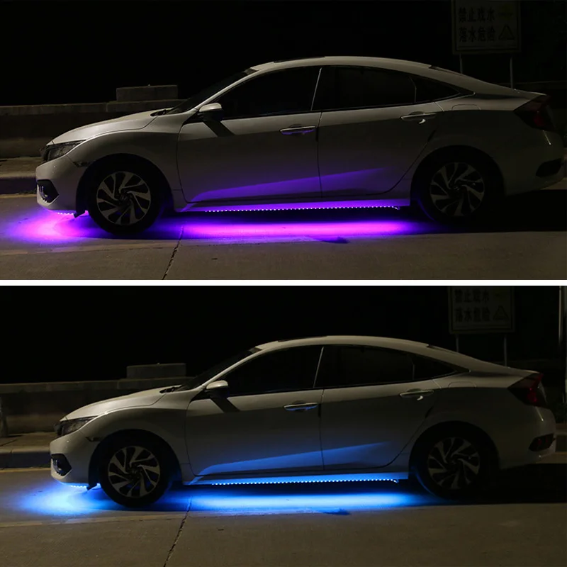 4 шт. автомобиль Underglow гибкие полоски светодиодный пульт дистанционного