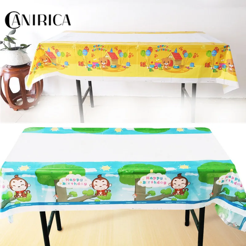 CANIRICA скатерти из ПВХ дети мультфильм шаблон стол с квадратной крышкой друг