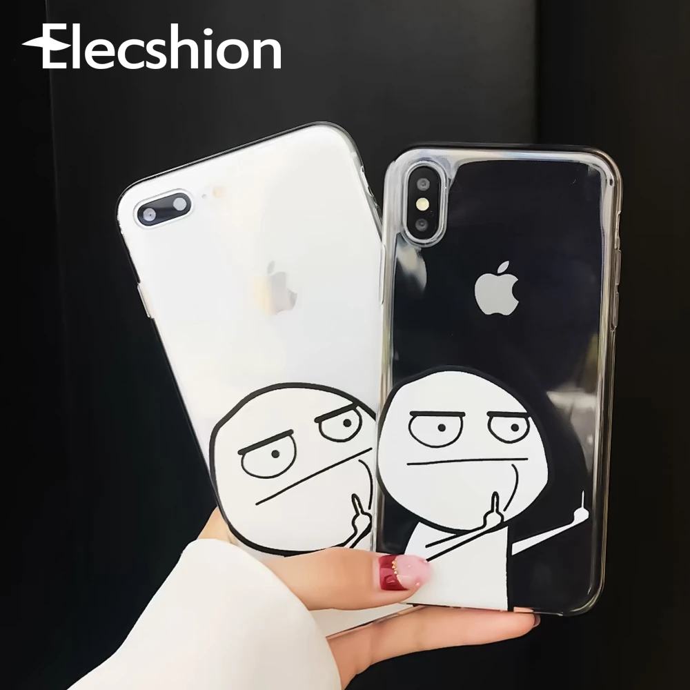 Для iPhone 6 7 8 средний палец чехол для телефона Мягкий ТПУ силиконовый 6S XS Max