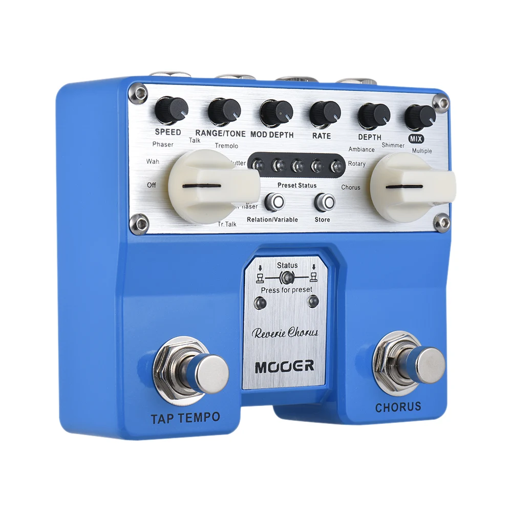 Двухканальная стерео педаль для гитары Mooer Reverie Chorus Twin Бесплатный Педальный