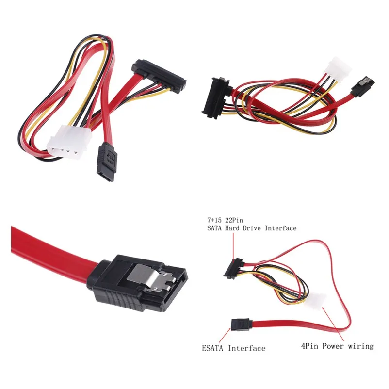 40 см 7 15Pin SATA интерфейс к порту ESATA большой 4-контактный питания кабель для