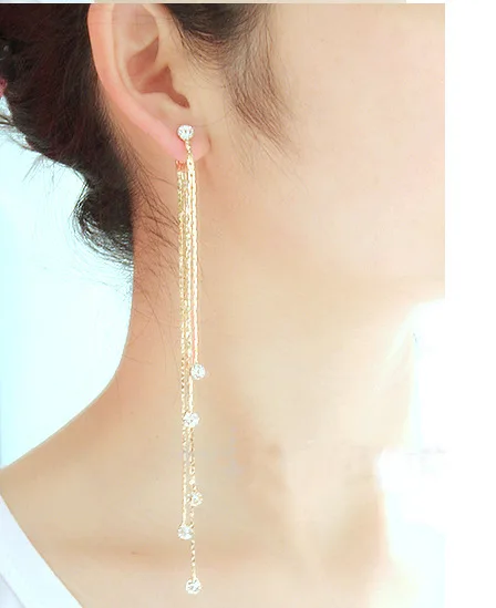 Женские Длинные коктейльные серьги длинные капельки из сплава в богемном стиле