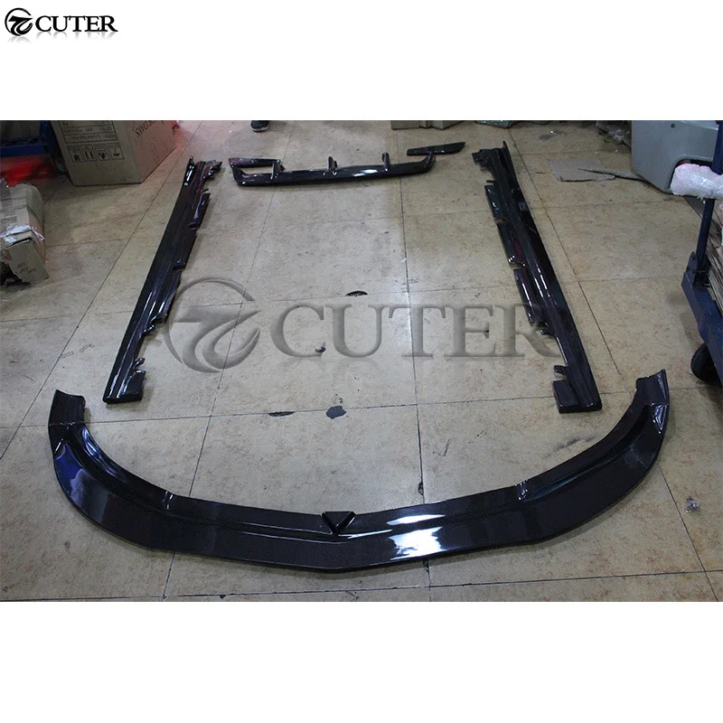 W117 CLA220 CLA260 сплиттер для передних и задних губ из углеродного волокна боковые юбки