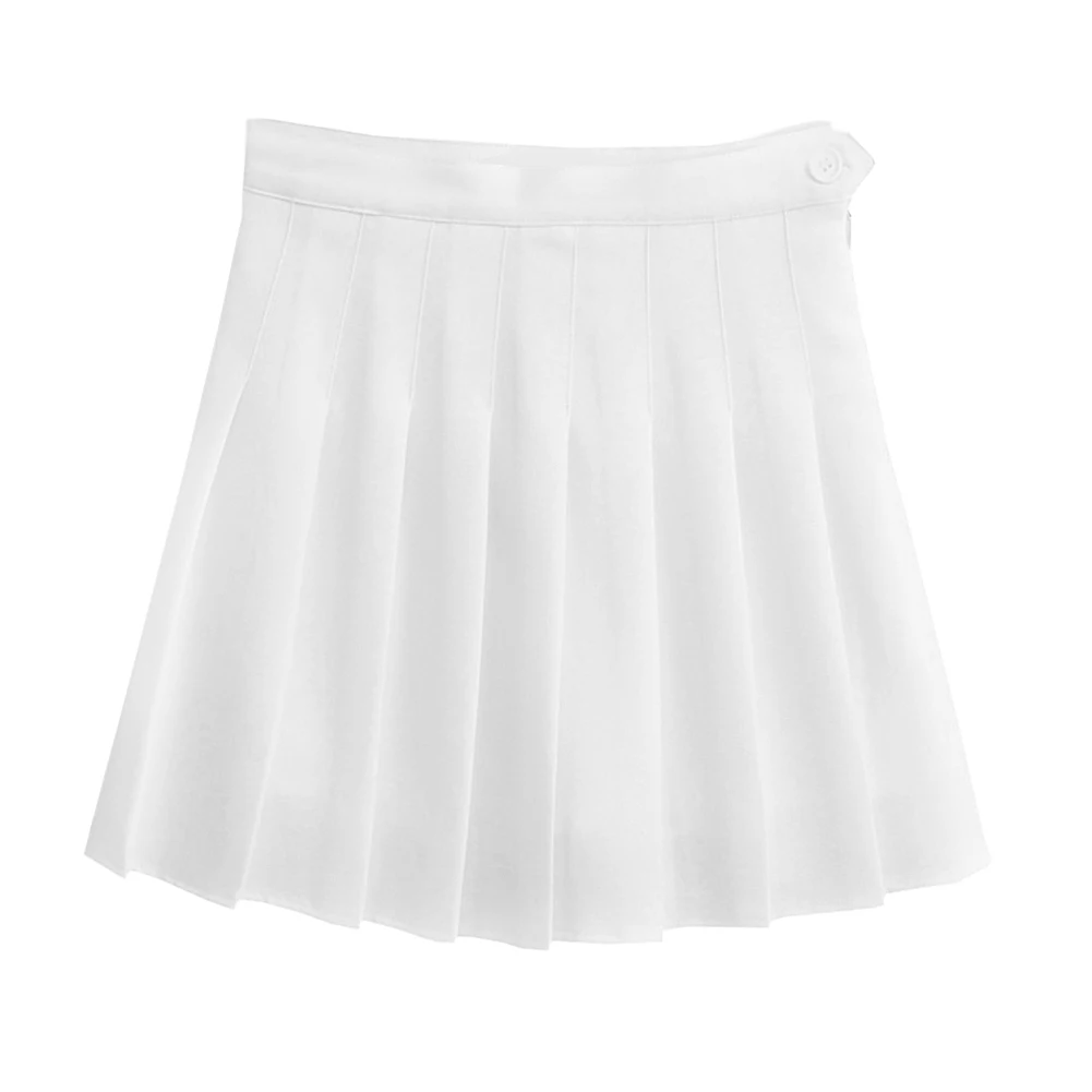 

Summer Female Skirt Cotton Sexy Women Short Skirt A-Line Pleated Tennis Skirt with Anti Exposure Shorts