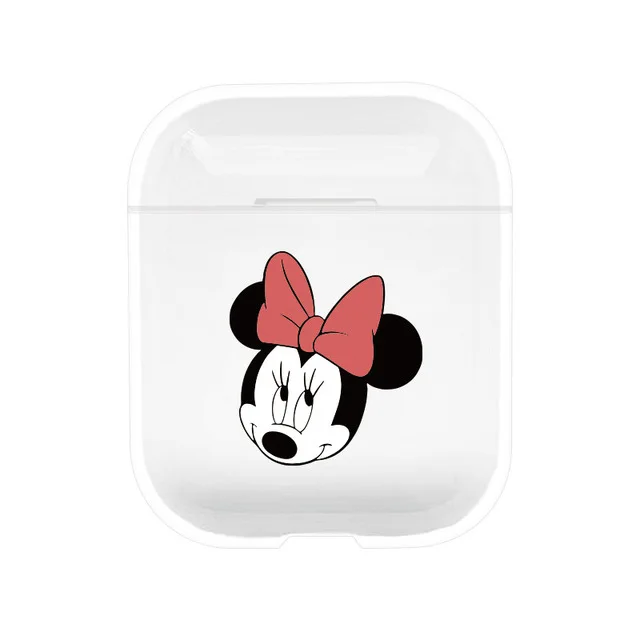 minne mouse Сумки для Air Pods Микки Минни Маус Дейл чип медвежонок пух поросенок мультфильм Прозрачный чехол из поликарбоната для Airpods беспроводной Bluretooth наушники - Цвет: minne mouse