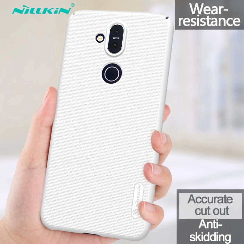 Белый Для Nokia X7 чехол 8,1 корпус Nillkin матовый щит жесткая задняя крышка из ПК чехол для Nokia 8,1X7 6,18'' - Цвет: Белый