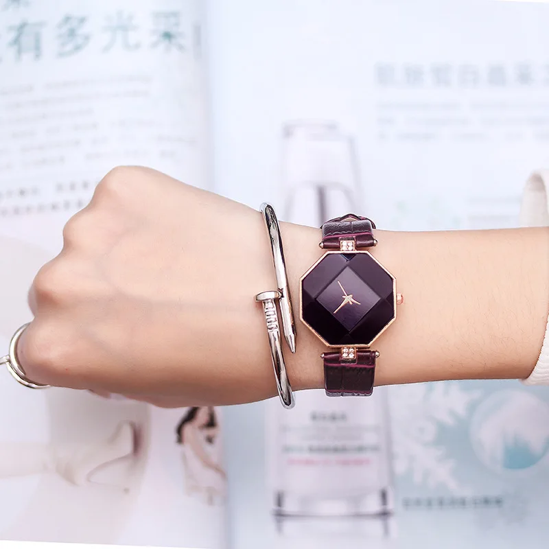 purple Аналоговые наручные часы в подарок для девочек простые квадратные детские часы для детской подростковой кварцевые наручные часы детские часы Relogio Infantil - Цвет: purple