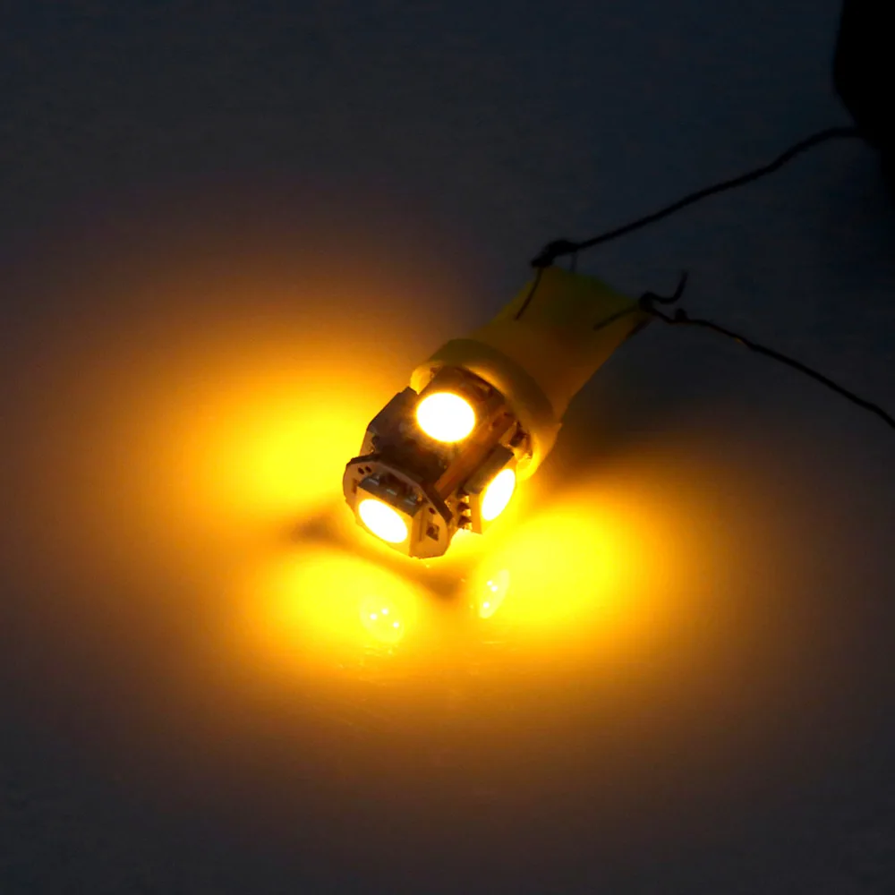 Оптовая продажа 20 шт. 12 В Авто T10 LED 2 5 Вт 5050 5SMD клиновидная дверь парковочная Лампа