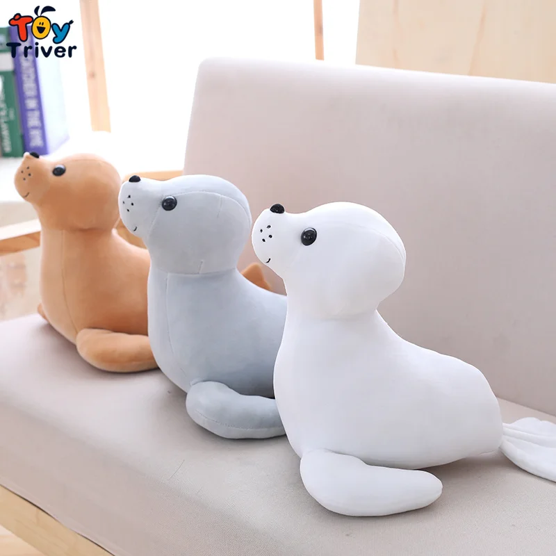 

35cm Sea Lion Seal Sea Dog Plush Toy Triver Stuffed Ocean Sea Animal Baby Kids Children Birthday Gift Home Decor Drop Shipping