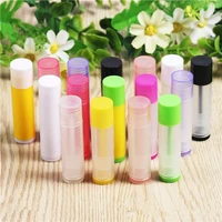 freee shipping 10pcslot 15 designs candy colors lip tubes containers transparent empty plastic lip balm tubes lipstick case