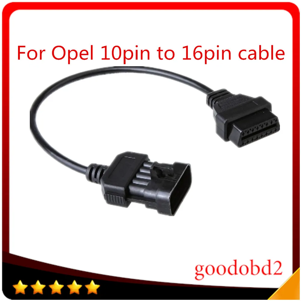 Диагностический кабель OBD2 10-контактный кабель-соединитель для автомобилей Opel