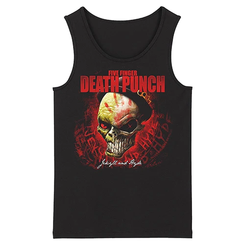 Todhoof Five Finger Death Punch Grindcore Альтернативная металлическая Deathcore тяжелый металлический мужской топ Азиатский размер - Цвет: 1