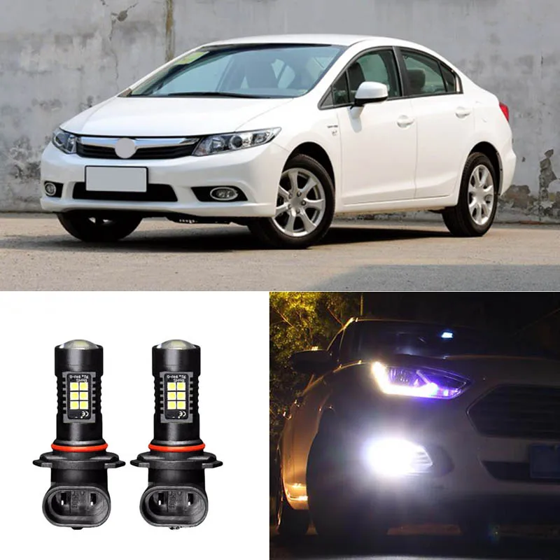 2 шт. светодиодные дневные ходовые огни Canbus H11 3030 21SMD для Honda Civic 06 14|Сигнальная