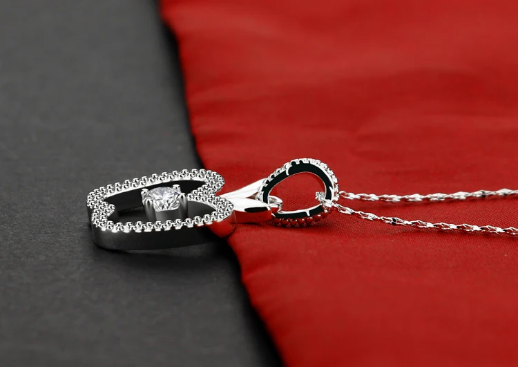 Модные женские Украшения ожерелье из стерлингового серебра 925 пробы кулон с