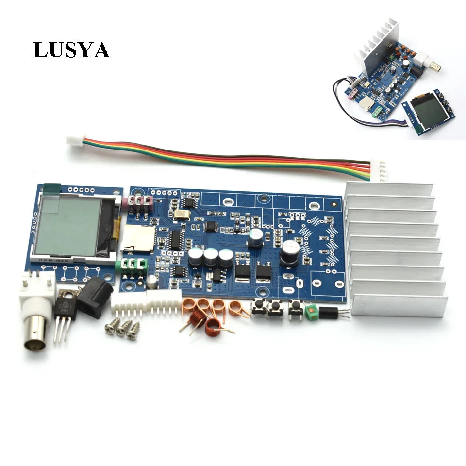 Lusya DIY наборы FM 76 M-108 MHZ Стерео PLL FM передатчик набор 5 Вт макс 7 Вт Мощность Частота регулируемая для hifi усилитель C5-008