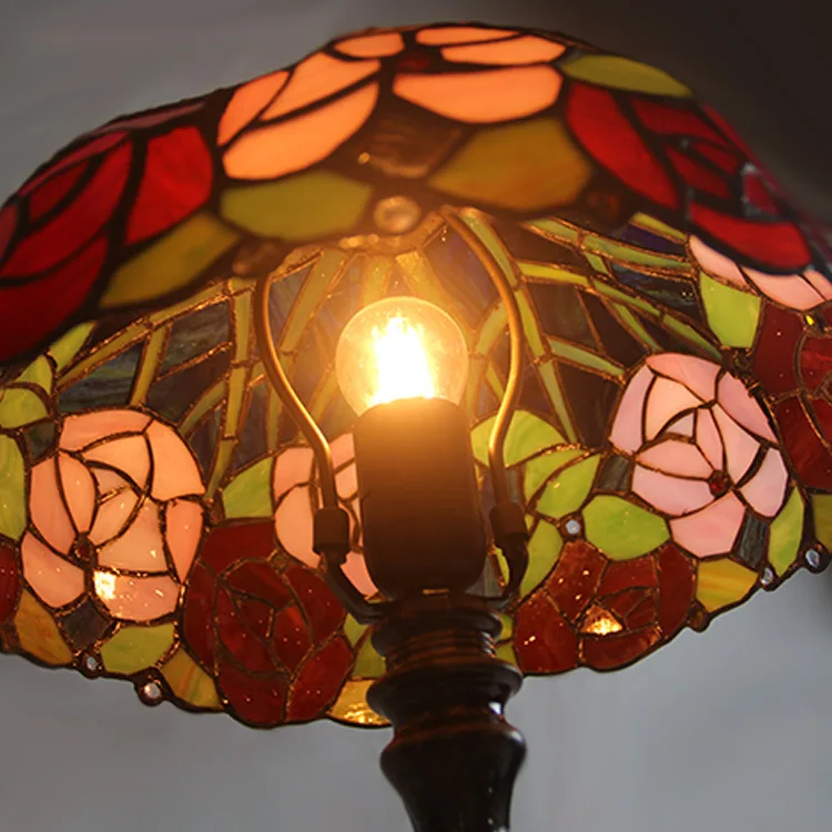New Table Lamps Stained Glass Lamp led light Bedside Study Pastoral Living Room Bar Lights Christmas home Desk lights | Освещение