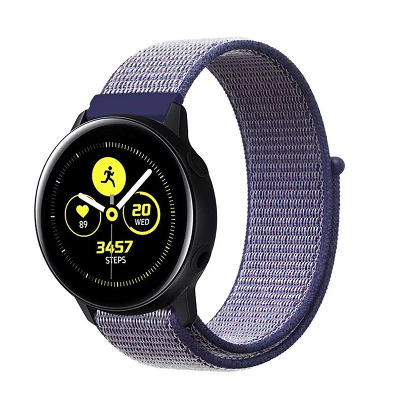 20 мм тканый нейлоновый ремешок для Samsung Galaxy Watch активный браслет на запястье 42