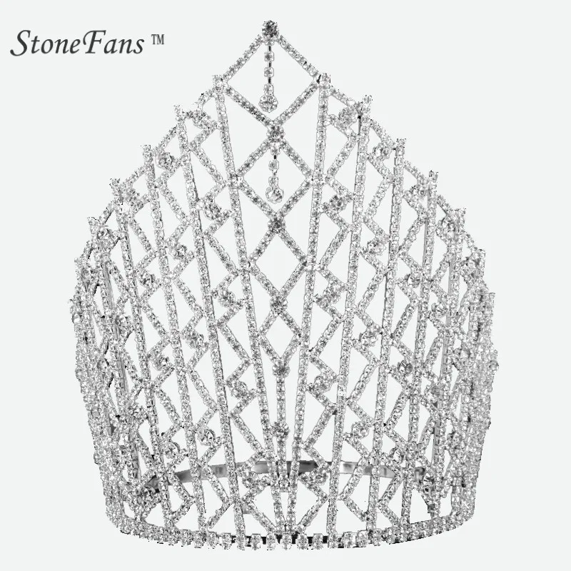 Диадемы и короны StoneFans головные повязки с кристаллами модная металлическая
