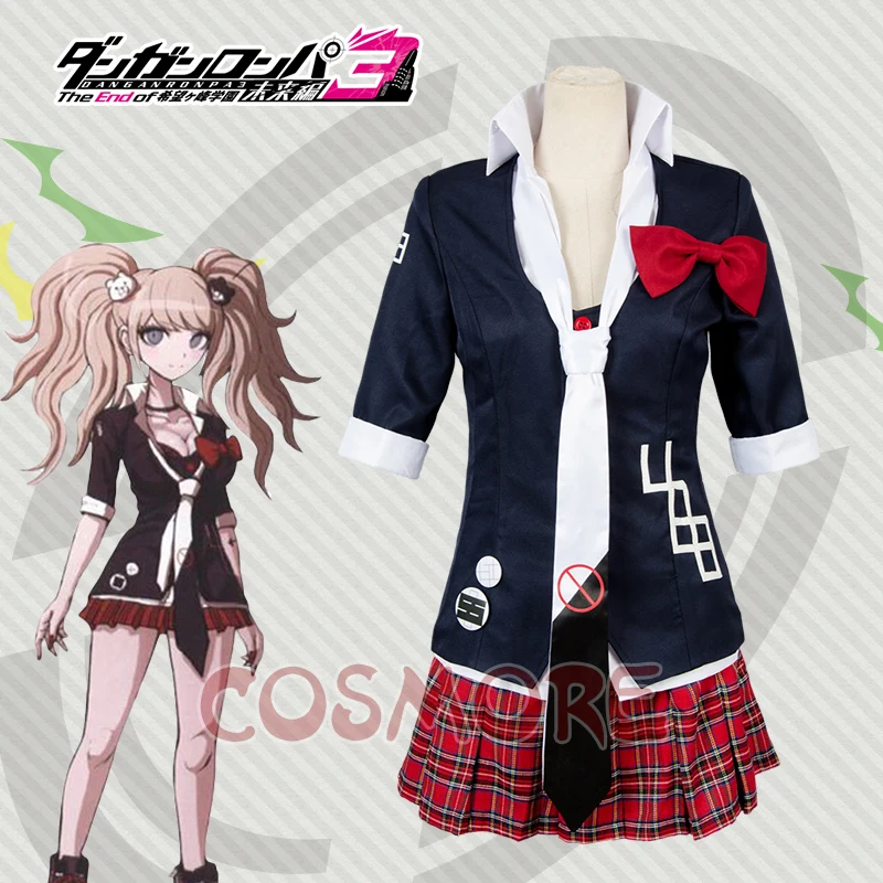 [В наличии] Аниме! Dangan Ronpa джунко эношима Униформа костюм косплей пальто + юбка