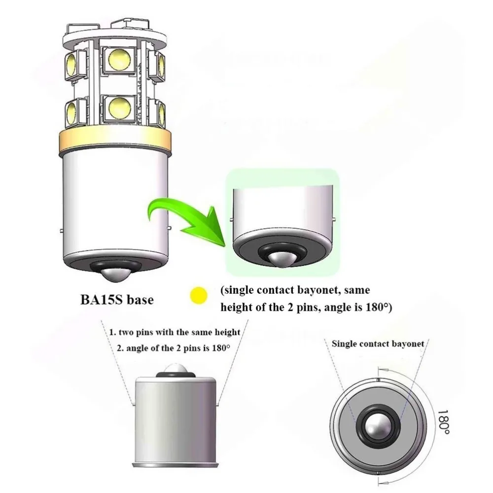 10 шт. s25 1156 светодиодный поворотный сигнал B 12 В 1157 BAY15D 5050 13 SMD BA15S P21W светодиодные