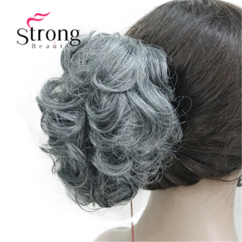 StrongBeauty, короткий конский хвост, накладные волосы, синтетические волосы, волнистые, на заколках, накладные волосы, цвет на выбор