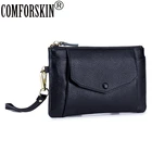 Роскошный брендовый вместительный кошелек COMFORSKIN из натуральной кожи с карманом для мобильного телефона, Новое поступление, Женский кошелек для монет, карманы на молнии