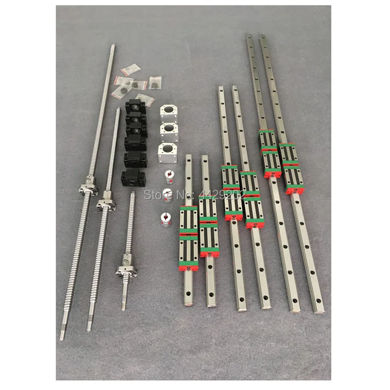 Линейная направляющая HGR20 500/1500/2500 мм + шариковый винт SFU1605 SFU2005 BK/BF12 BK/BF15 муфта