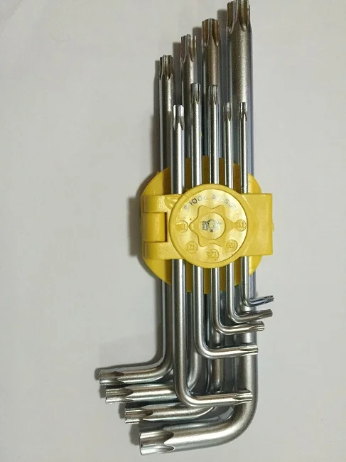 9 шт. (T15 T20 T25 T27 T30 T40 T45 T50 T55) метрический длинный ключ torx инструмент для ремонта