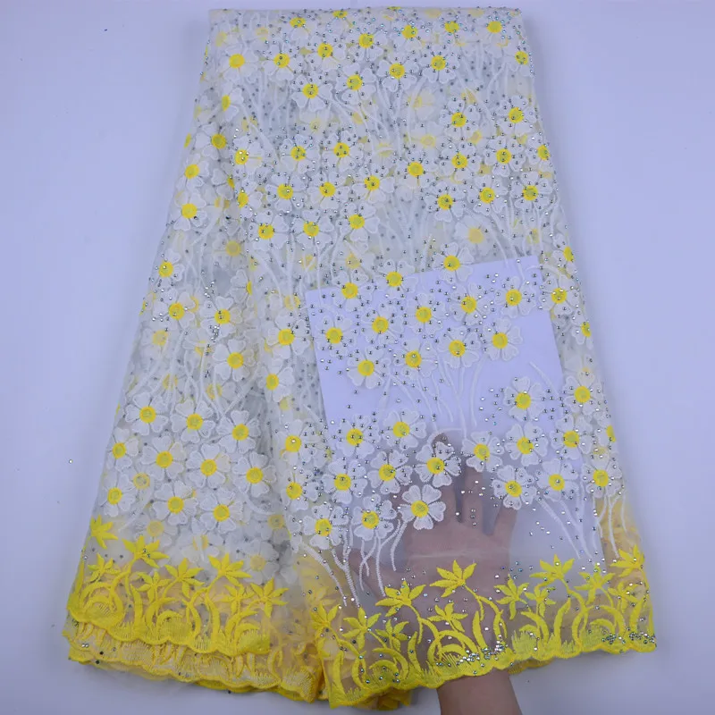 2018 Latest White Color African French Lace Fabric High Quality Tulle For Wedding Guipure 1313B | Дом и сад