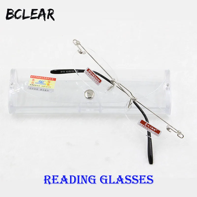 Очки для чтения унисекс без оправы с пружинной петлей + 1 00 ~ 4 00|reading glasses|reading glasses with