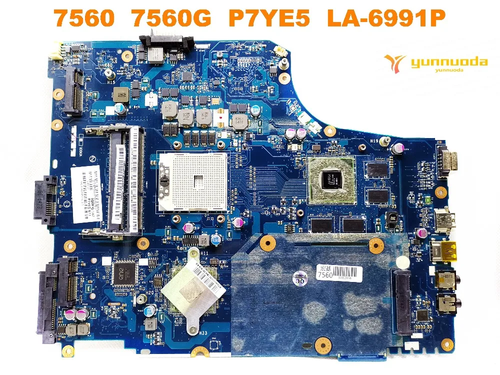 Оригинальный Для ACER 7560G материнская плата ноутбука 7560 P7YE5 LA-6991P испытанное хорошее