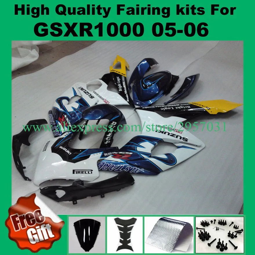 

9Gifts, 100%Fit fairings for SUZUKI GSXR1000 2005 2006 GSX-R1000 05 06 injection fairing kits #SV5I8 Windscreen