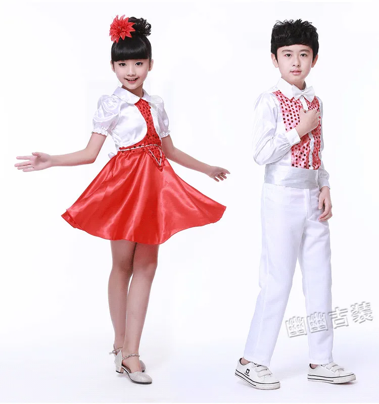 children's chorus costumes princess dress for boy and girl students under host | Тематическая одежда и униформа