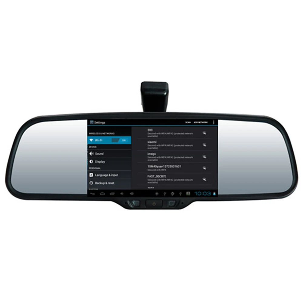 Зеркало заднего вида с сенсорным экраном DVR GPS Bluetooth навигация Wi Fi для Skoda Fabia Octavia