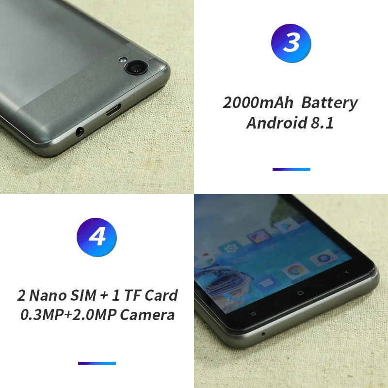Oukitel C10 мобильный телефон 5 0 дюймов 18:9 дисплей 1 ГБ ОЗУ 8 Гб ПЗУ четырехъядерный MTK6580