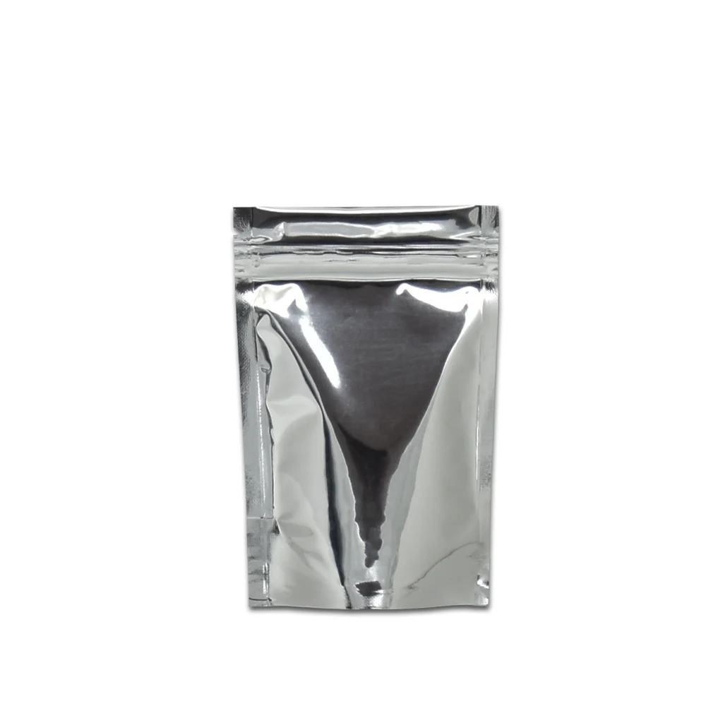 14*20cm Stand Up Clear Self Seal Plastic Packaging Bag Silver Zip Lock Aluminum Foil Food Doypack Packing Pouch 50pcs/lot | Дом и сад