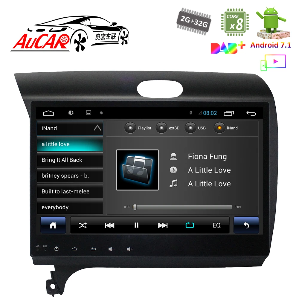 Android 7 1 9 &quotсенсорный экран GPS навигационная система для KIA K3 Forte 2013 2016 HD 1024*600 радио