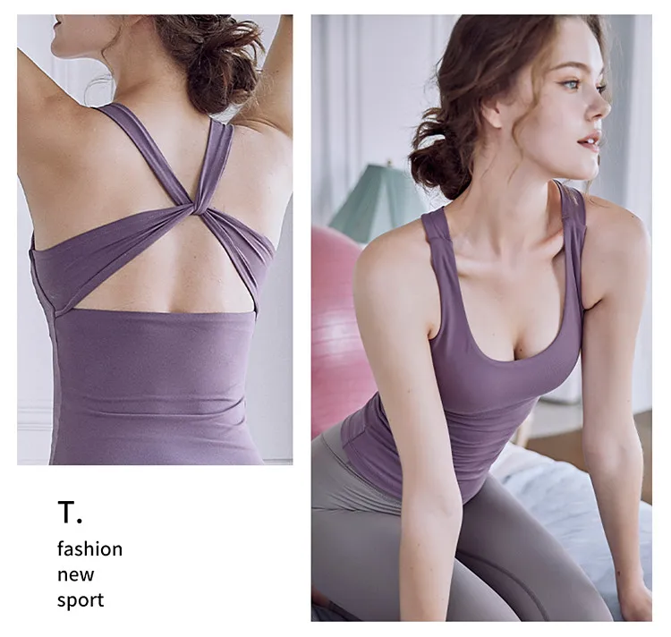 Спортивная одежда для женщин, Спортивная футболка, майка для фитнеса, майка без рукавов, нагрудный коврик, рубашка для йоги, тренировочный жилет, толстовка