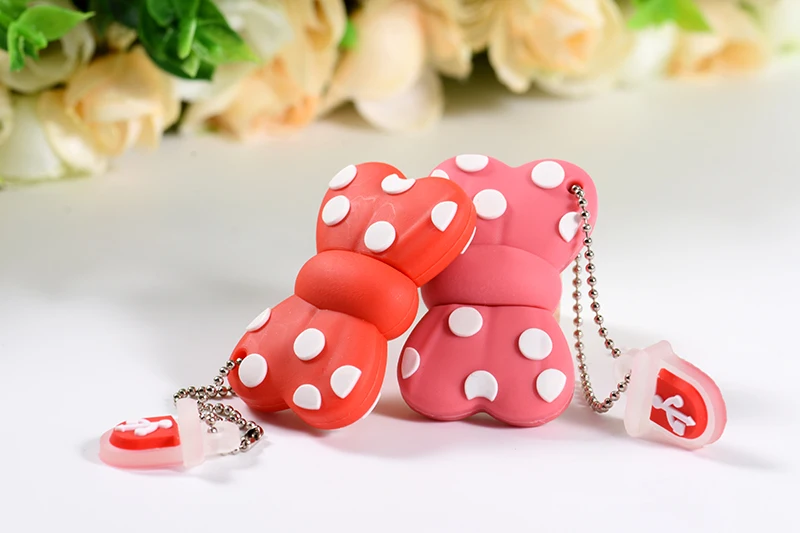 JASTER USB флеш-накопитель с рисунком котенка, ручка с бантом, 4 ГБ, 8 ГБ, 16 ГБ, 32 ГБ, 64 ГБ, флеш-карта памяти, внешний накопитель с розовыми бантами